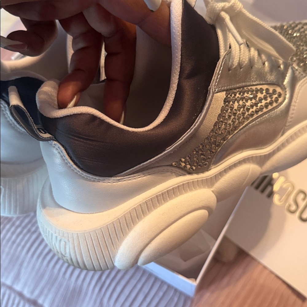 Moschino Black and White Sneakers - Picture 7 of 8